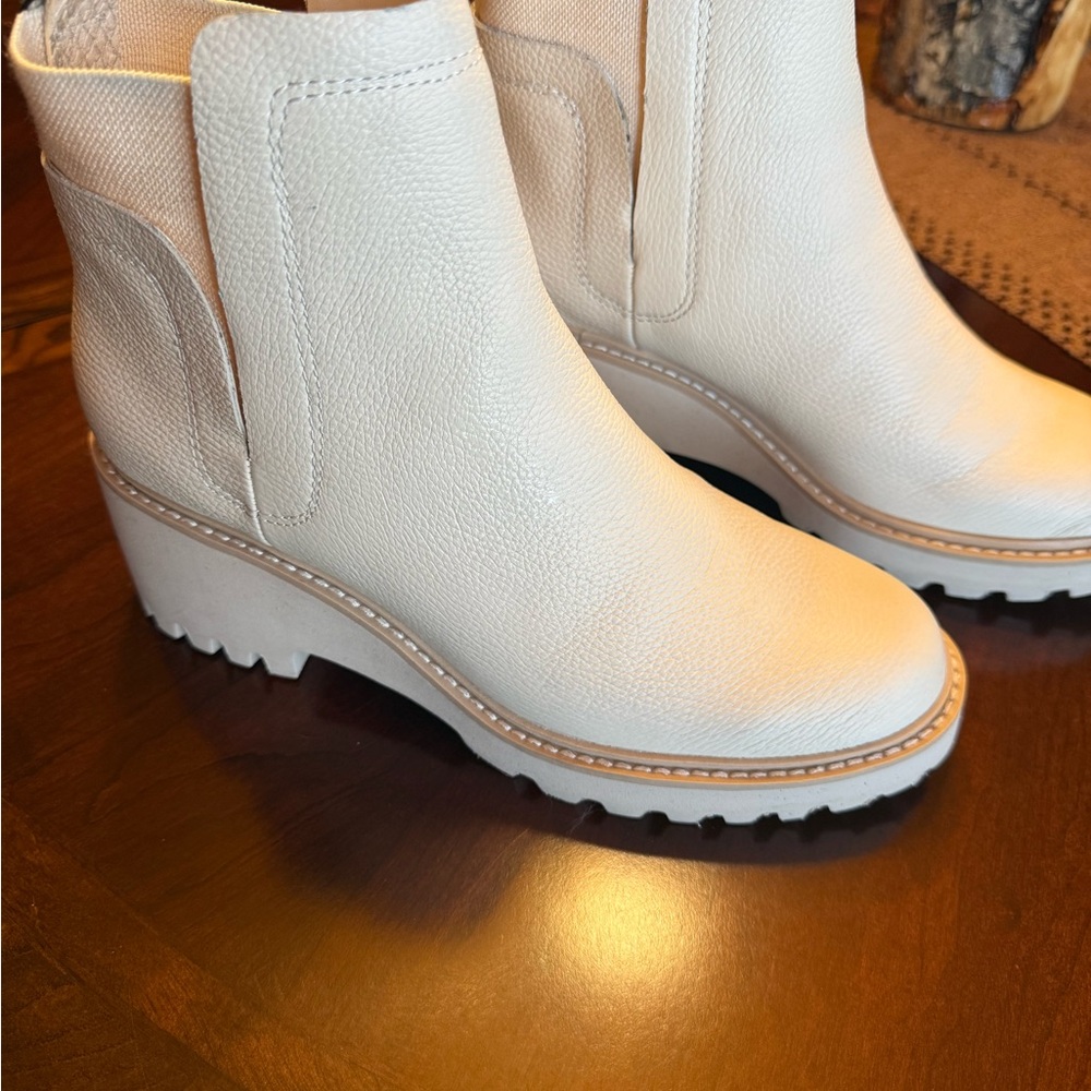 Dolce Vita leather Women's White  Ankle Boots